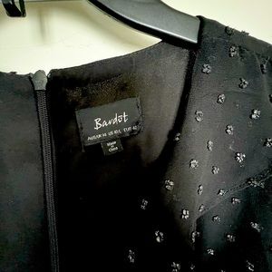 Bardot black faux wrap mini dress